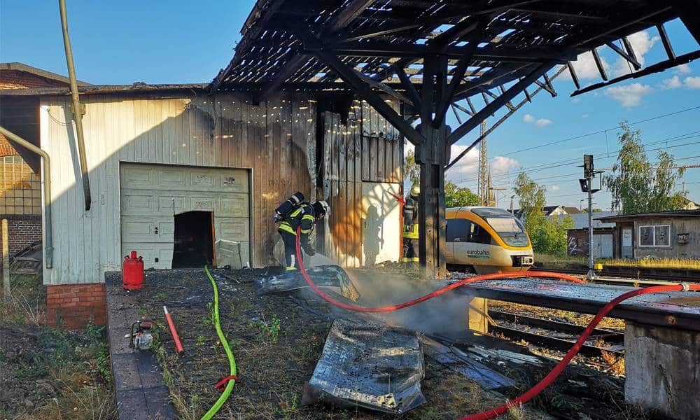 Brand am alten Güterbahnhof - © Feuerwehr Detmold