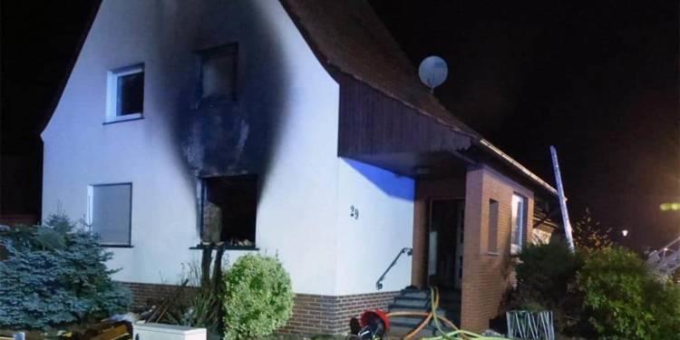 Wohnhaus in Bad Oeynhausen nach einem Brand