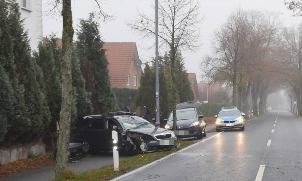 Der Autofahrer ist ins Schleudern geraten