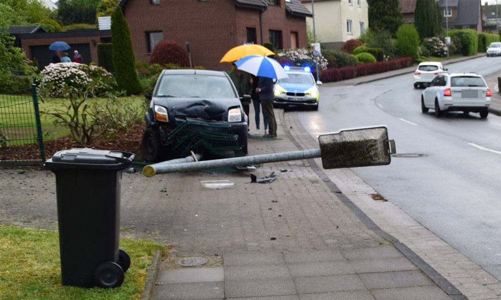 Unfallstelle an der Bielefelder Straße in Spenge