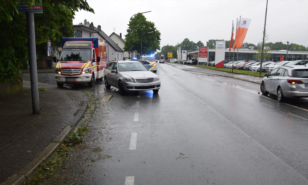 Unfallstelle an der Bünder Str. in Herford