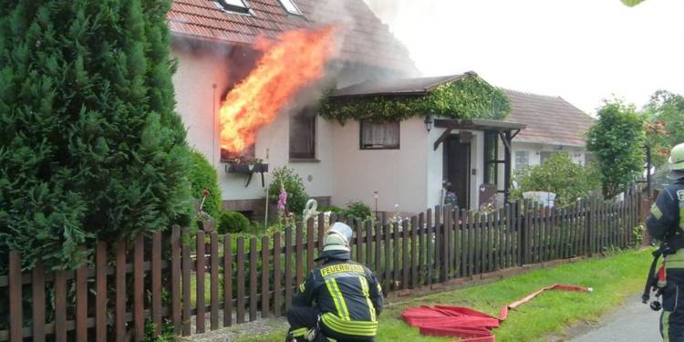 Brand an einem Wohnhaus in Espelkamp Frotheim