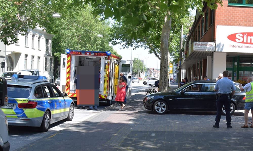 Unfallstelle an der Mindener Straße in Herford