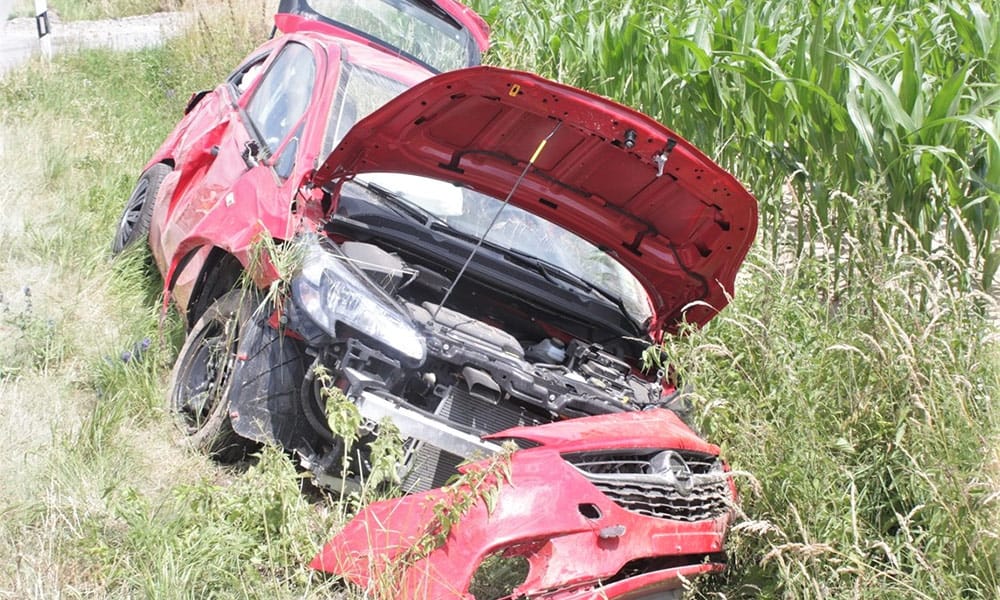 Unfallstelle an der B252 bei Steinheim