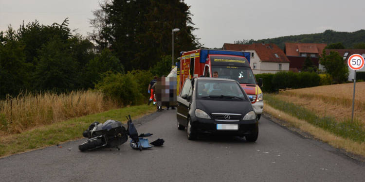 Unfallstelle an der Alten Heerstraße in Herford