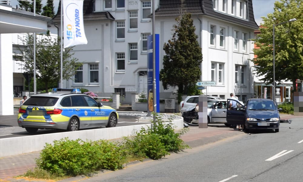 Unfallstelle an der Herforder Straße in Bünde