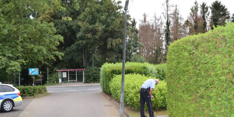 Unfallstelle am Gelben Weg in Enger