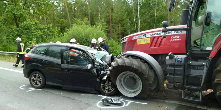 Unfallstelle an der L770 in Espelkamp