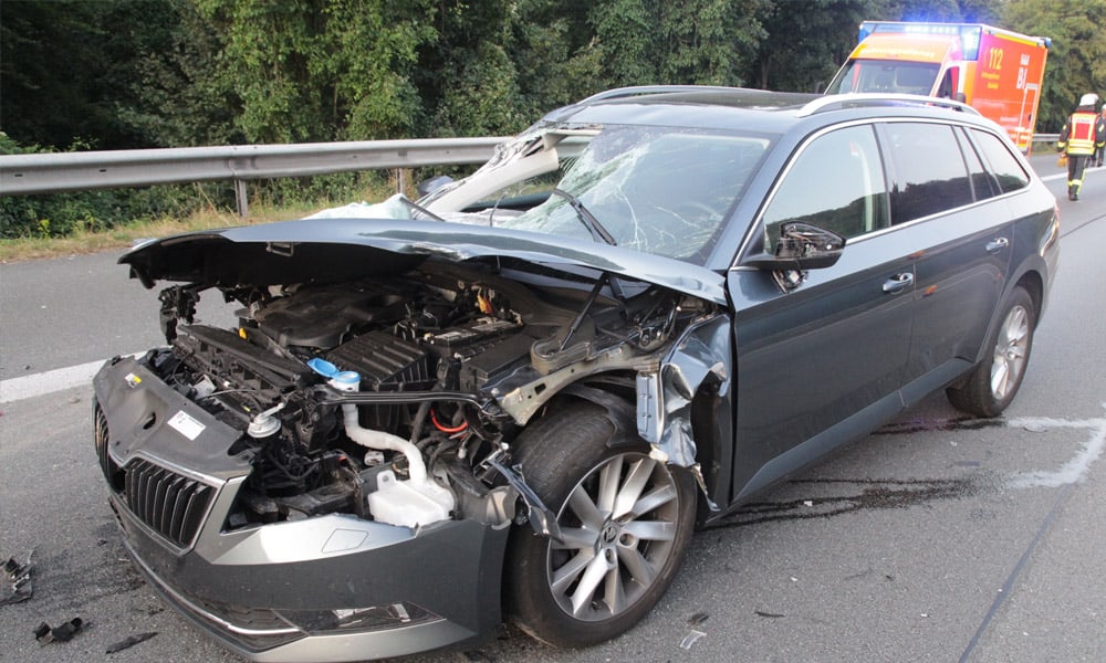 Unfallstelle an der BAB2 bei Sennestadt