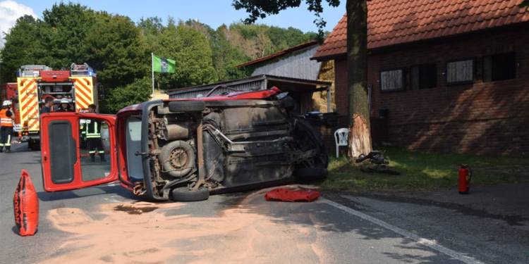 Unfallstelle an der Solterbergstraße in Vlotho