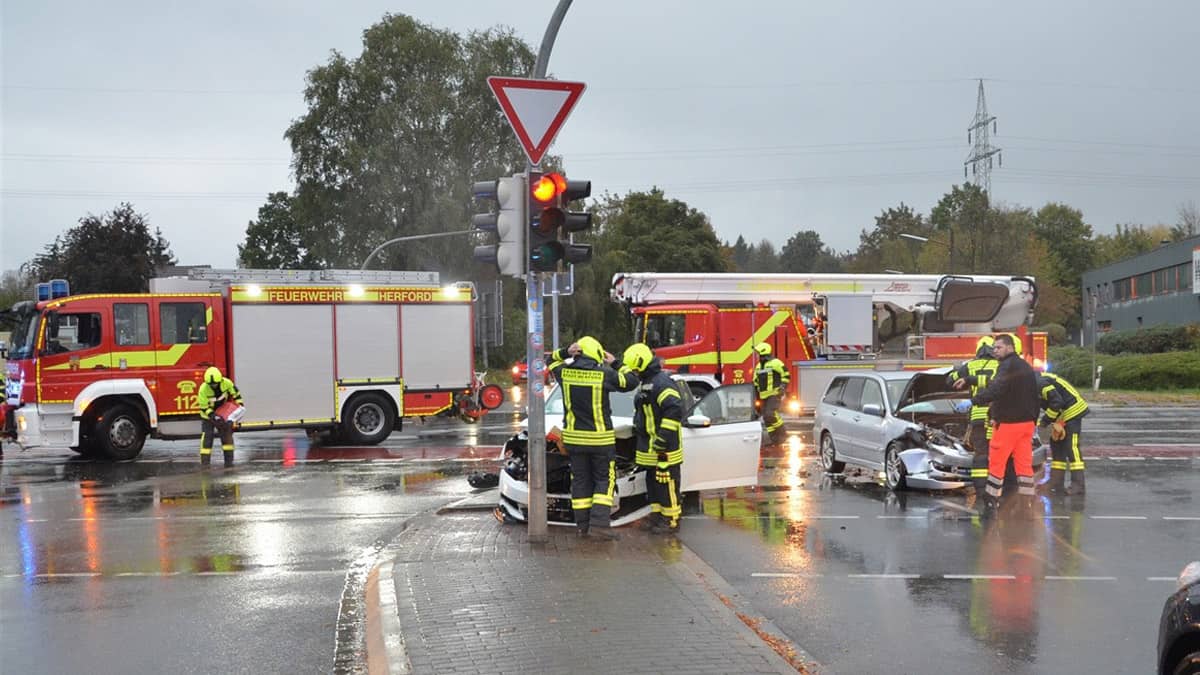 Autounfall Herford 20.10.2019