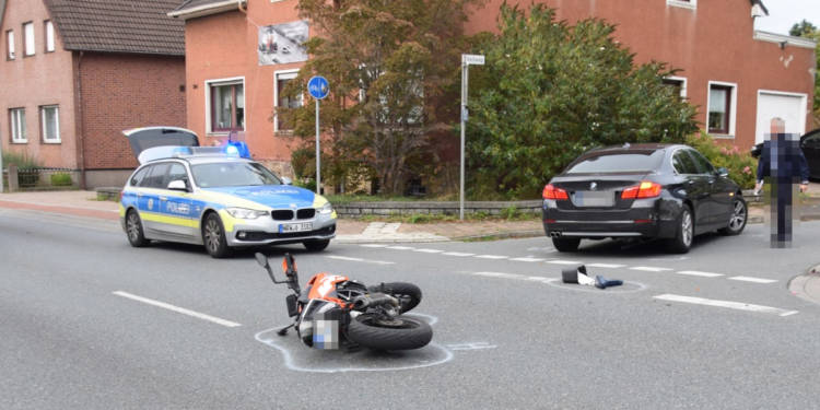 Motorradunfall Hiddenhausen 10.11.2019